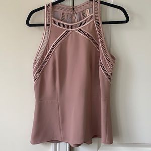 Blush Pink Rebecca Taylor Peplum Top - Size 10
